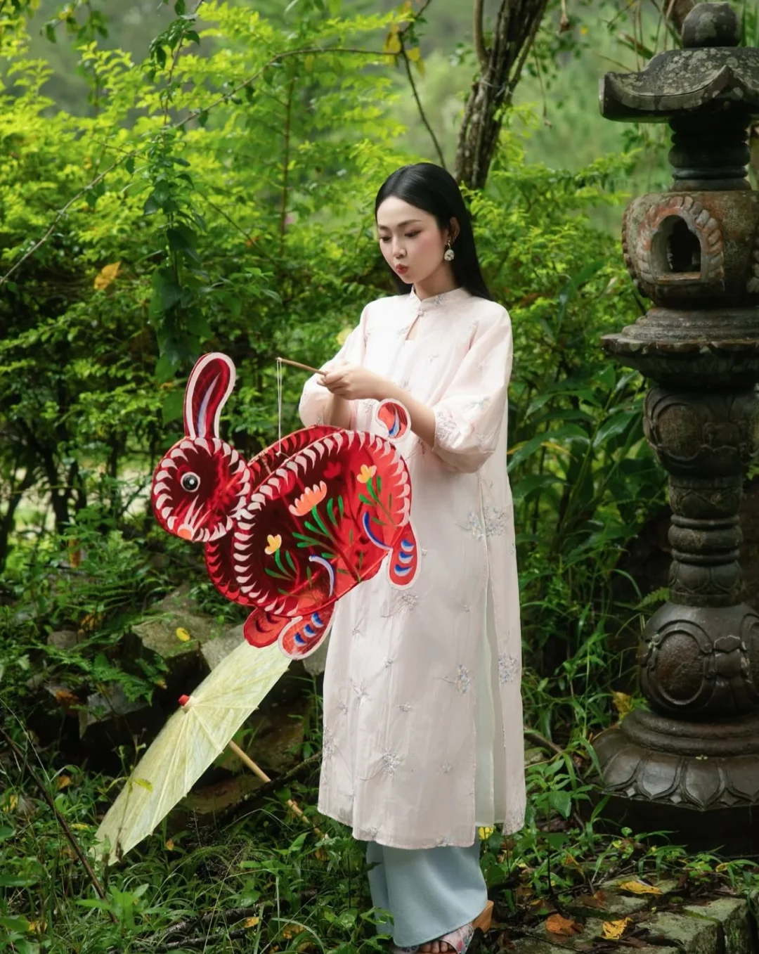 Ảnh 10 của Áo dài hồng cách tân Naked by V size M