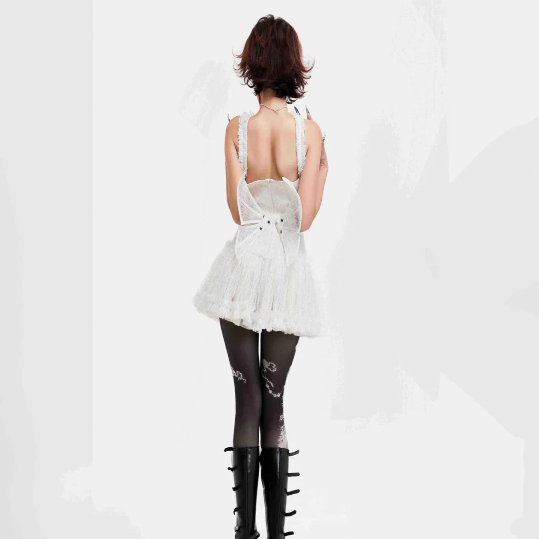Ảnh 8 của Váy Foam Dress ren trắng LA LUNE