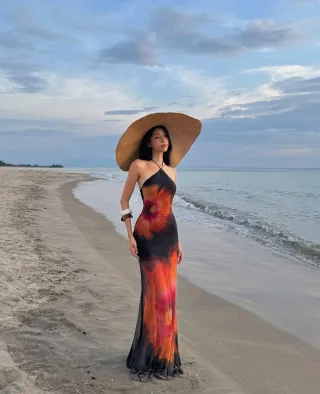 Ảnh 4 của Váy maxi in hoa Solea DD0010
