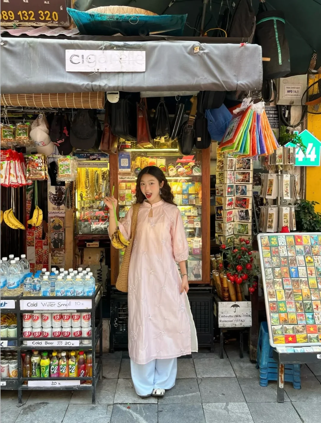 Photo 8 of Áo dài nữ hồng thêu voan DH0016
