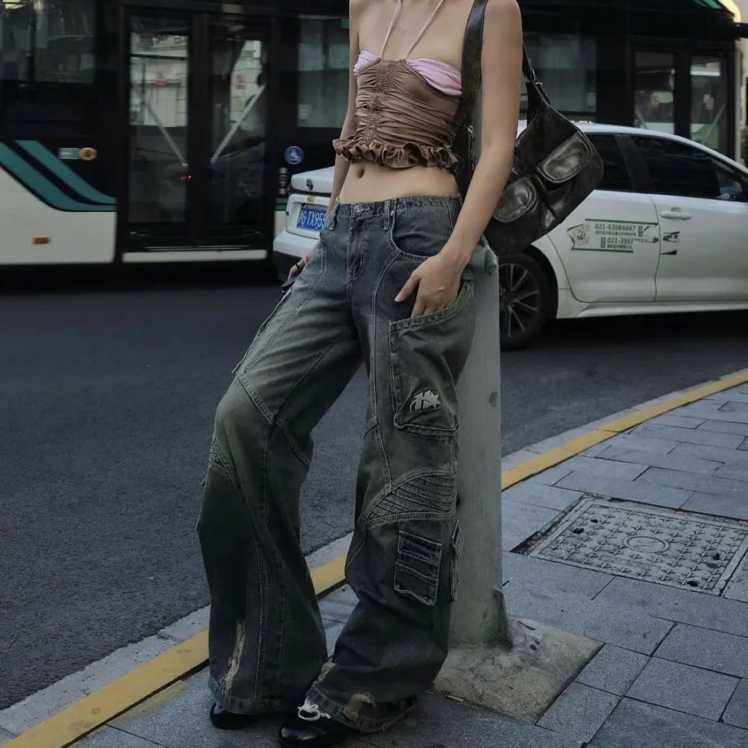 Photo 9 of Quần jeans cargo unisex Hades xanh nhạt