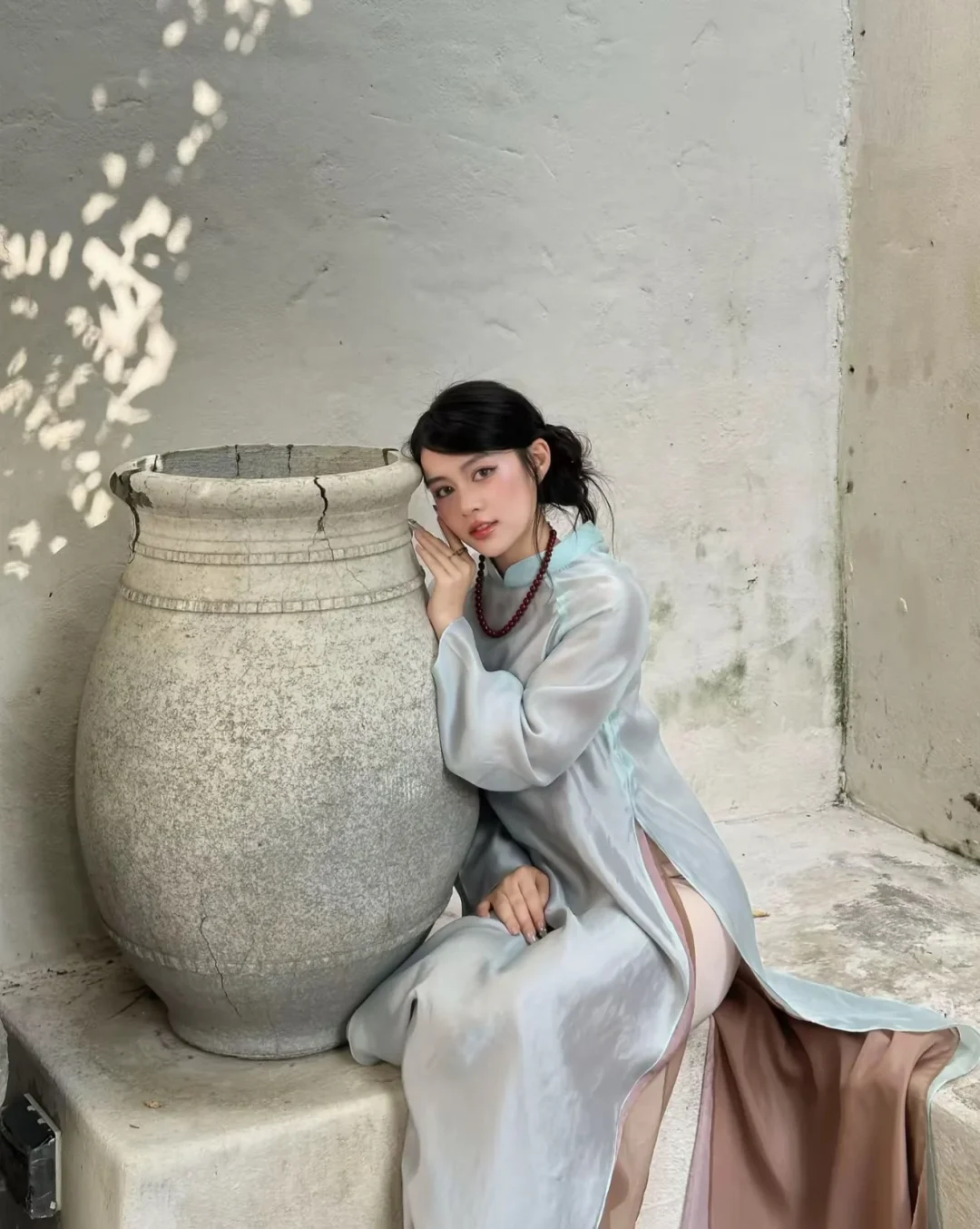 Ảnh 6 của Áo dài lụa pastel cách tân nữ Uyển Sương