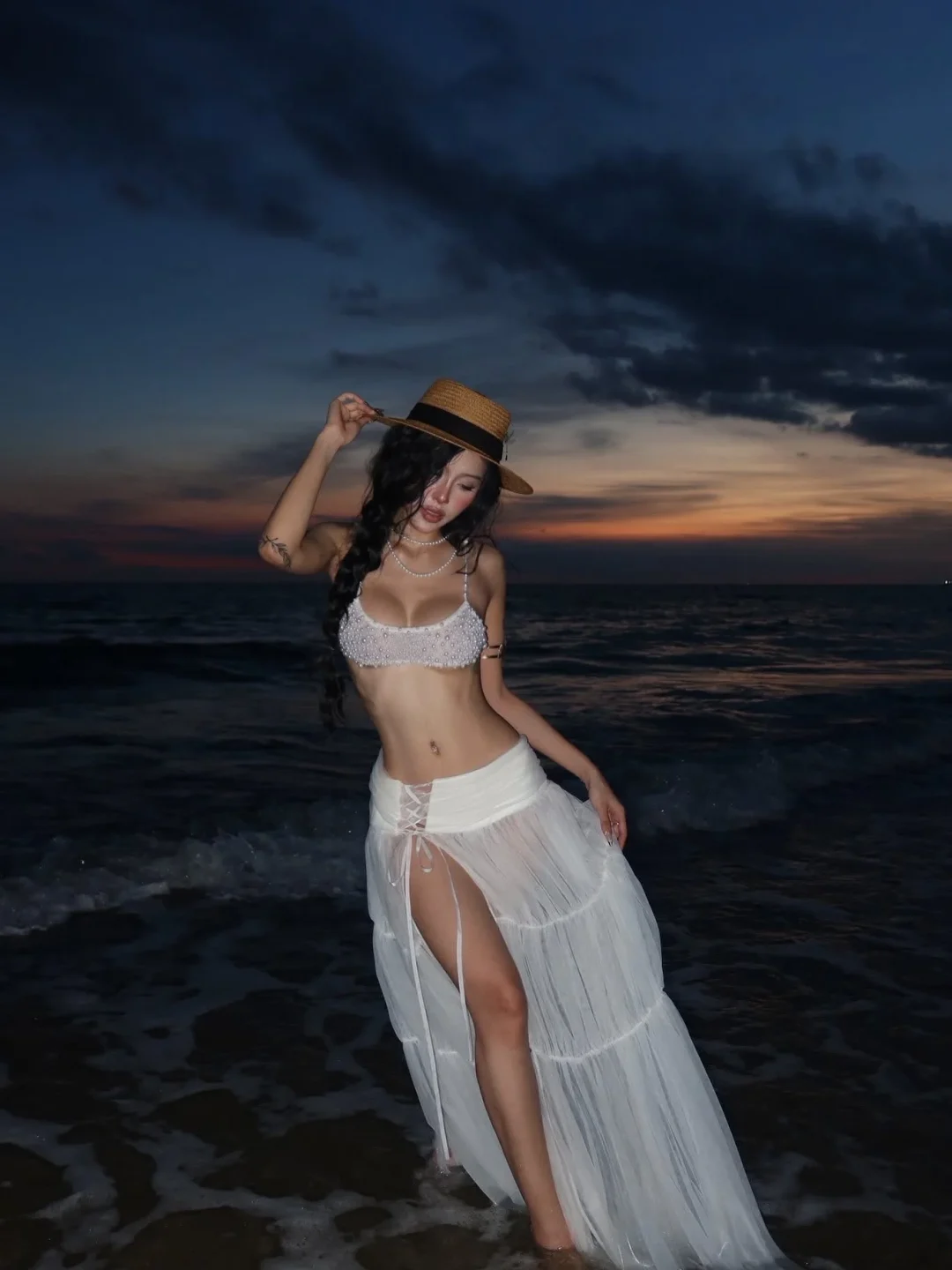 Ảnh 9 của Set bra váy voan trắng Aura Tulia