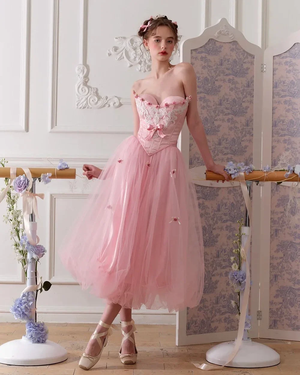 Ảnh 5 của Váy tulle ballet hồng LACEMADE kèm corset