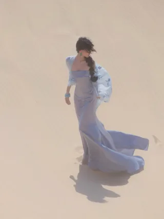 Ảnh 1 của Váy Maxi Voan Xanh Dési Studio Nuvola