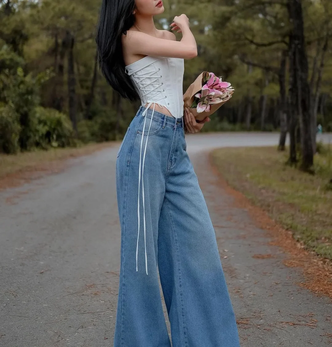 Ảnh 7 của Corset Chloe trắng phối xanh mint nữ
