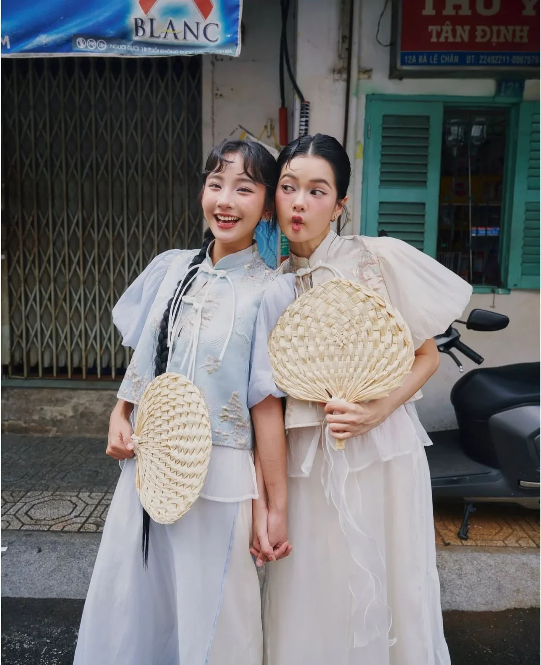 Photo 6 of Áo dài xanh pastel nữ REMMUS Cát An
