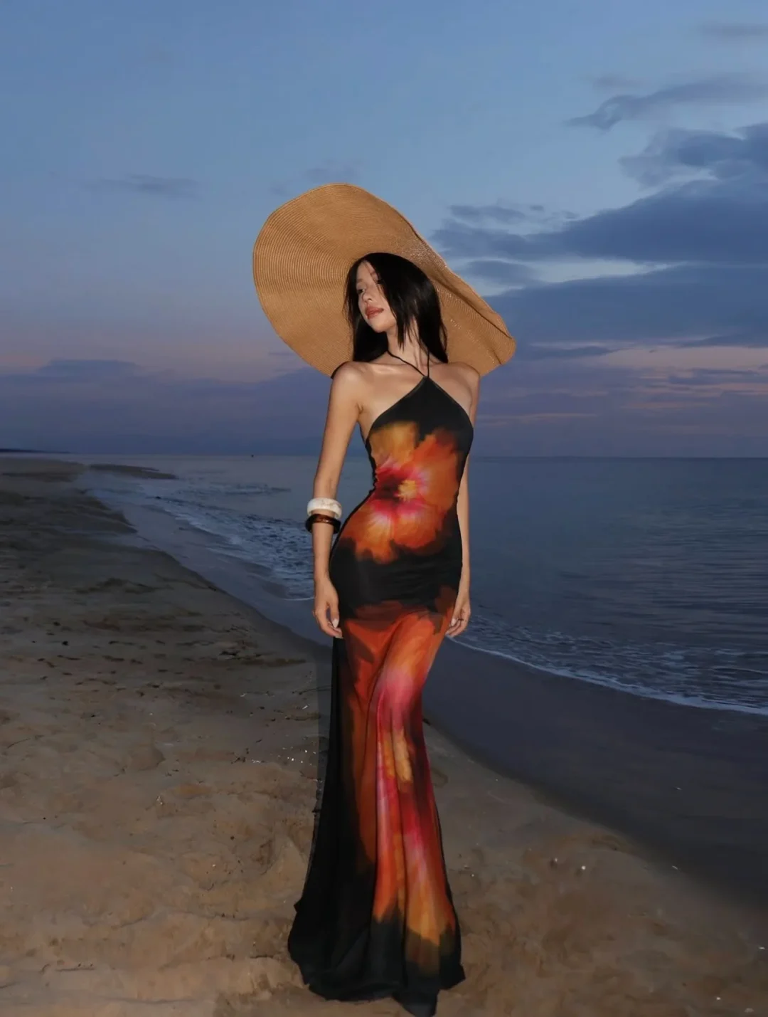 Ảnh 7 của Đầm maxi Solea DD0010 ôm body cổ yếm