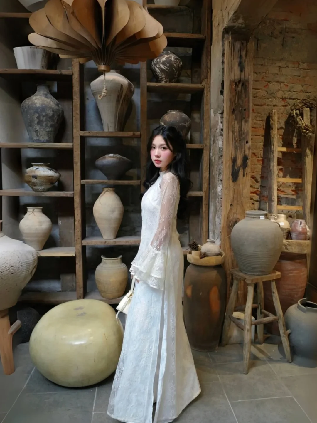 Ảnh 9 của Áo dài cách tân trắng Candice Cjoy