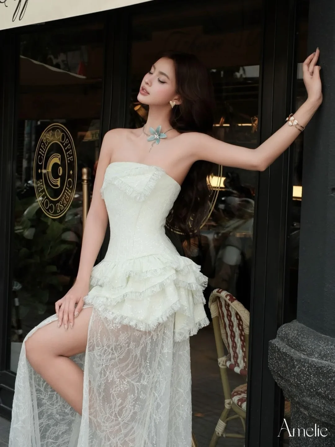 Ảnh 7 của Váy tiệc strapless xanh mint Amelie