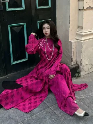Ảnh 1 của Áo dài hồng Mãn Anh Đường freesize