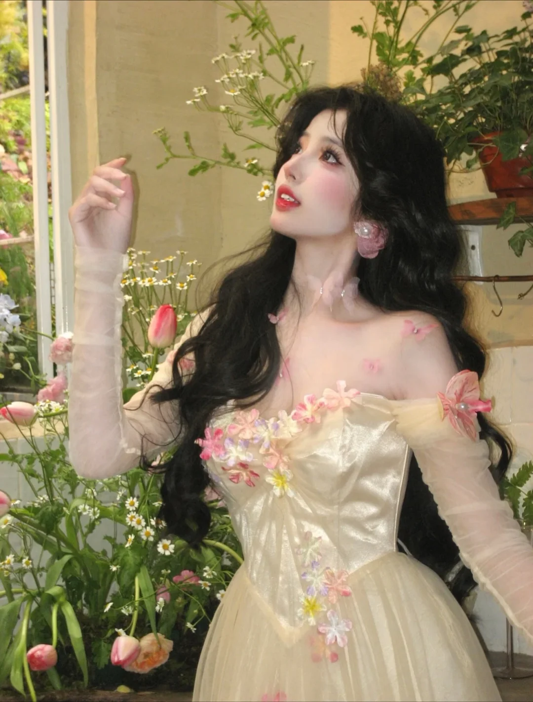 Photo 10 of Váy công chúa Blossom Nymph vàng nhạt LACEMACE