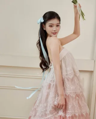 Photo 2 of Váy maxi ren hồng pastel Seraphic Dress