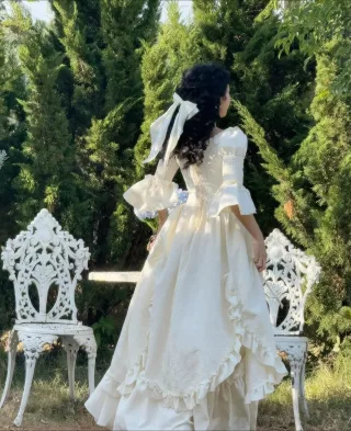 Ảnh 2 của Bộ Corset Đầm Trắng Angel’s Cradle LACEMACE