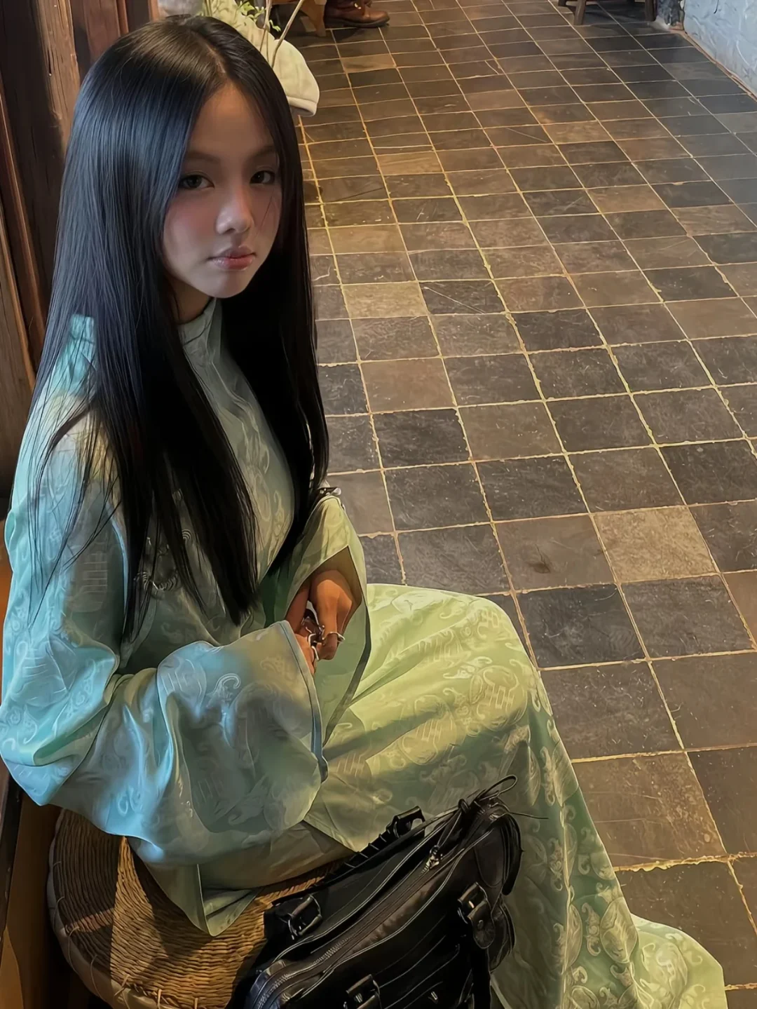 Ảnh 3 của Áo dài Mãn Anh Đường xanh mint nữ