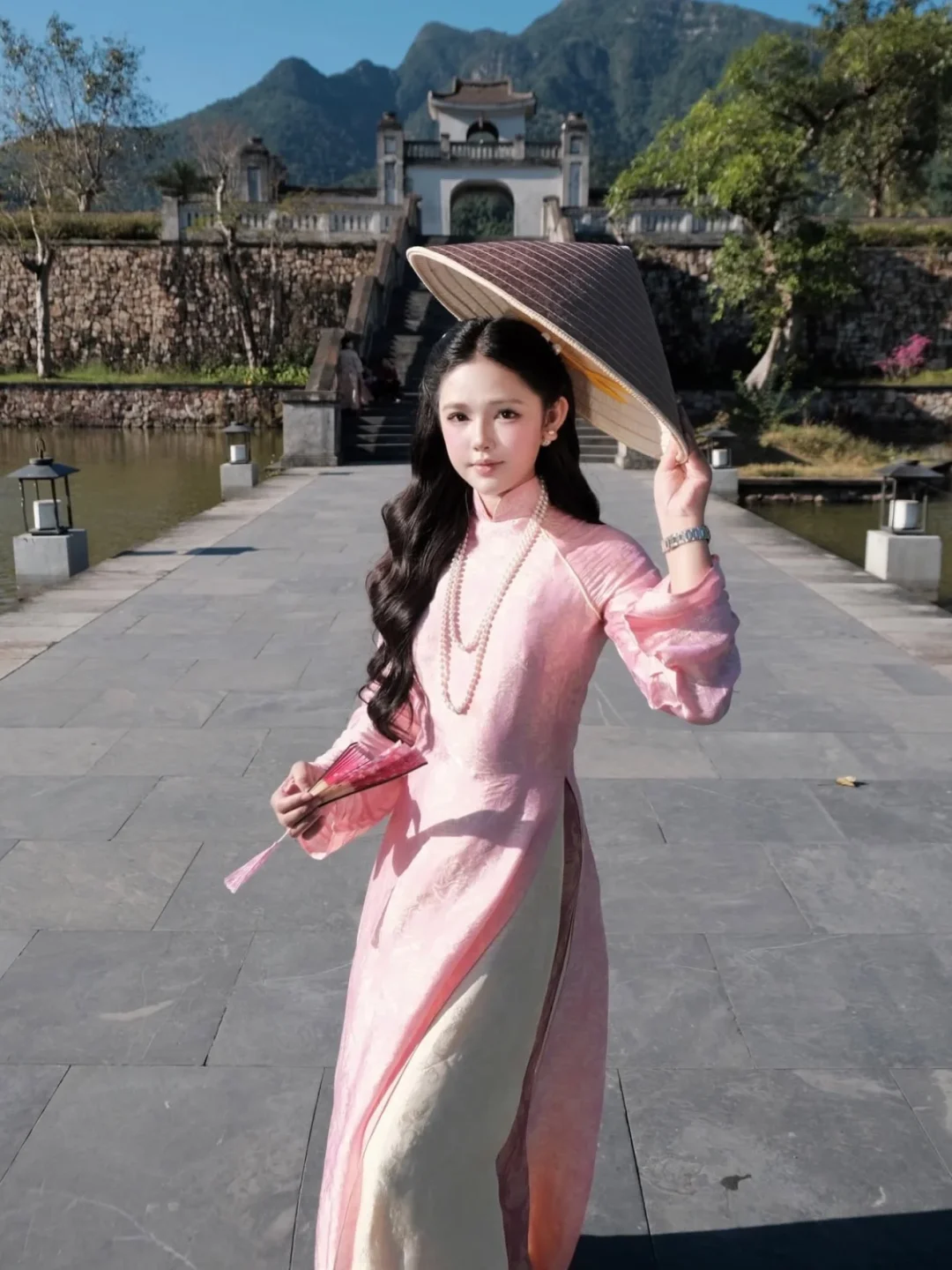 Photo 6 of Áo dài lụa hồng pastel Mộng Uyển