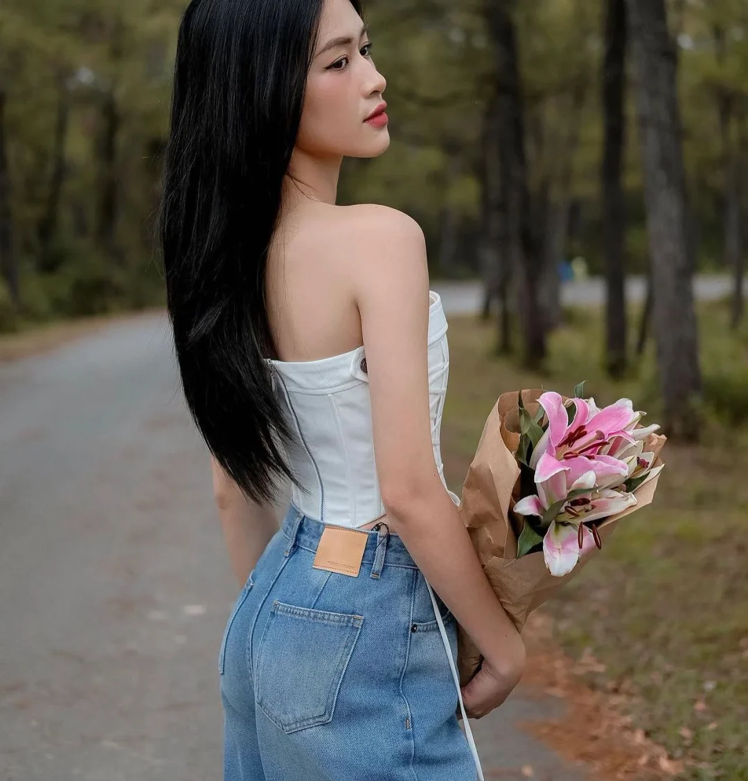 Ảnh 8 của Corset Chloe trắng phối xanh mint nữ