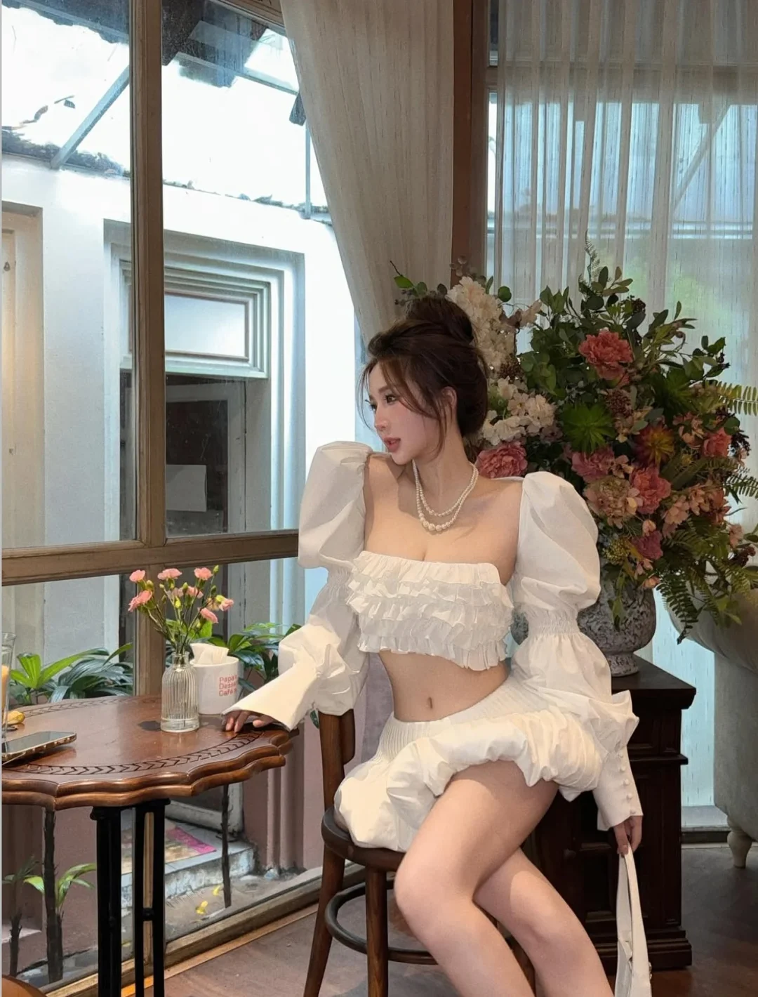 Ảnh 4 của Set Croptop Bèo Nhún Chân Váy Bong Bóng Monica