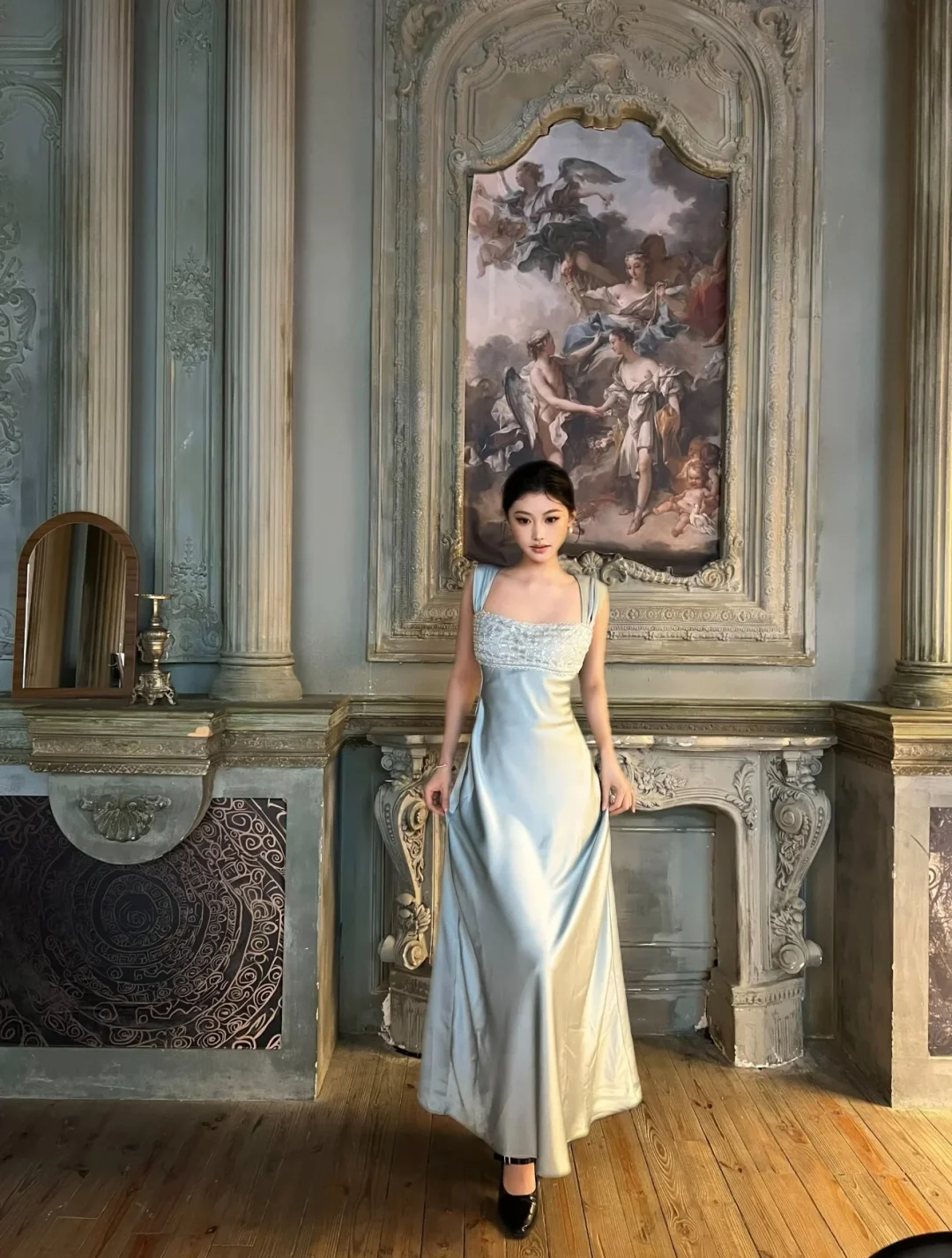 Photo 6 of Váy lụa xanh Siena Dress Lattitude