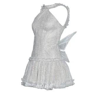 Ảnh 2 của Váy Foam Dress ren trắng LA LUNE