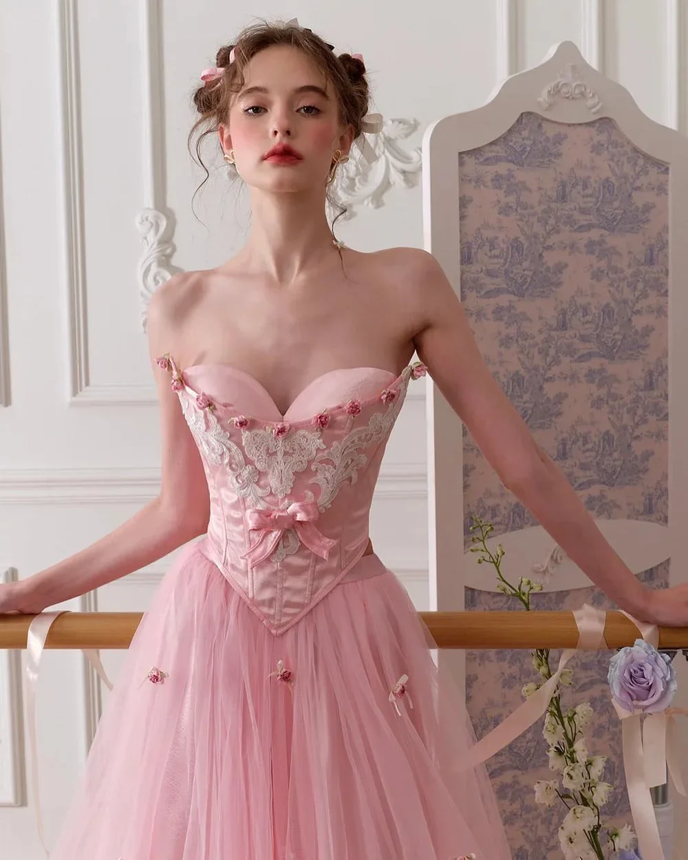 Ảnh 4 của Váy tulle ballet hồng LACEMADE kèm corset