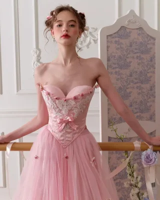 Ảnh 4 của Váy tulle ballet hồng LACEMADE kèm corset