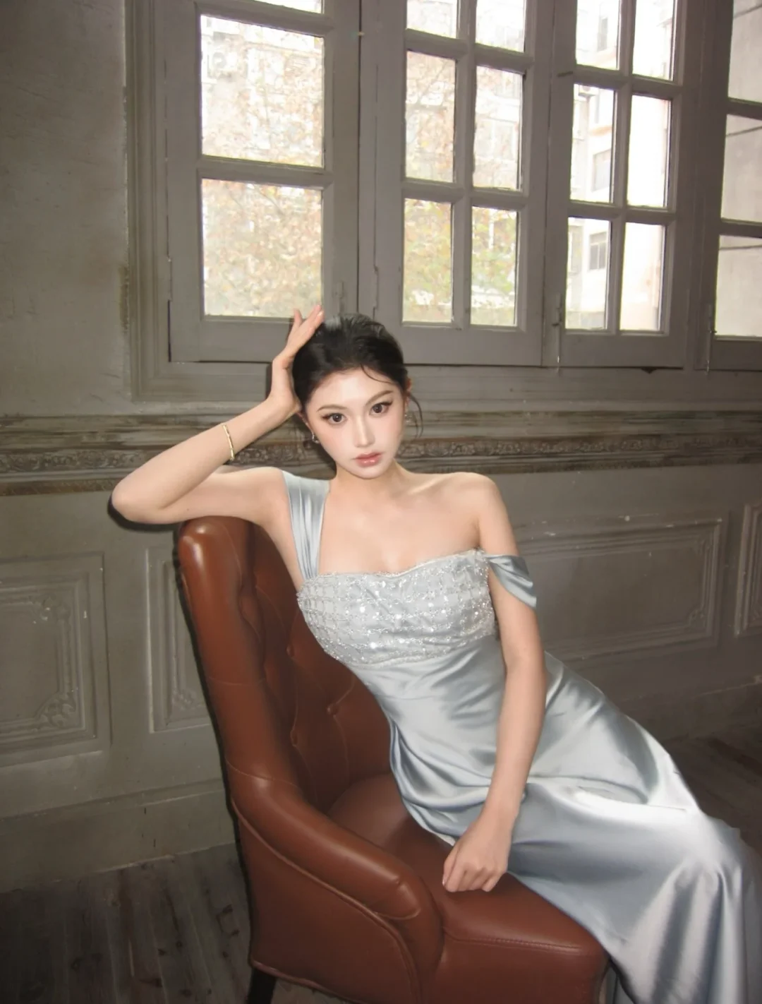 Photo 5 of Váy lụa xanh Siena Dress Lattitude