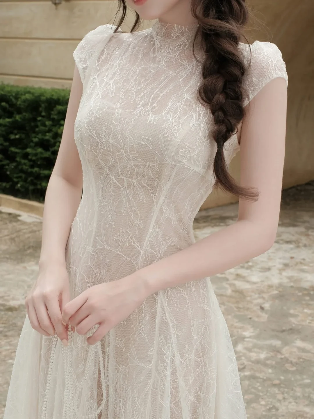 Ảnh 3 của Váy dài ren vintage Velia DK0024