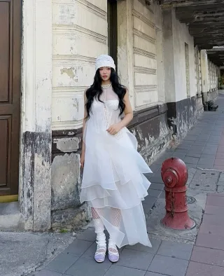 Photo 3 of Set váy trắng corset Sương Đông Maison Khanh