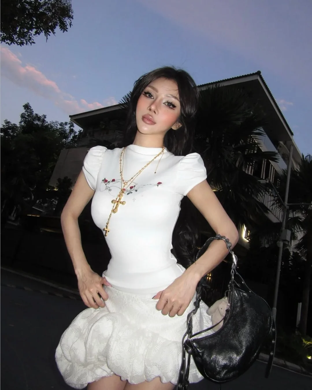 Photo 6 of Set áo thêu trắng và chân váy bồng Princssclub