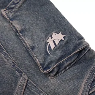 Photo 2 of Quần jeans cargo unisex Hades xanh nhạt