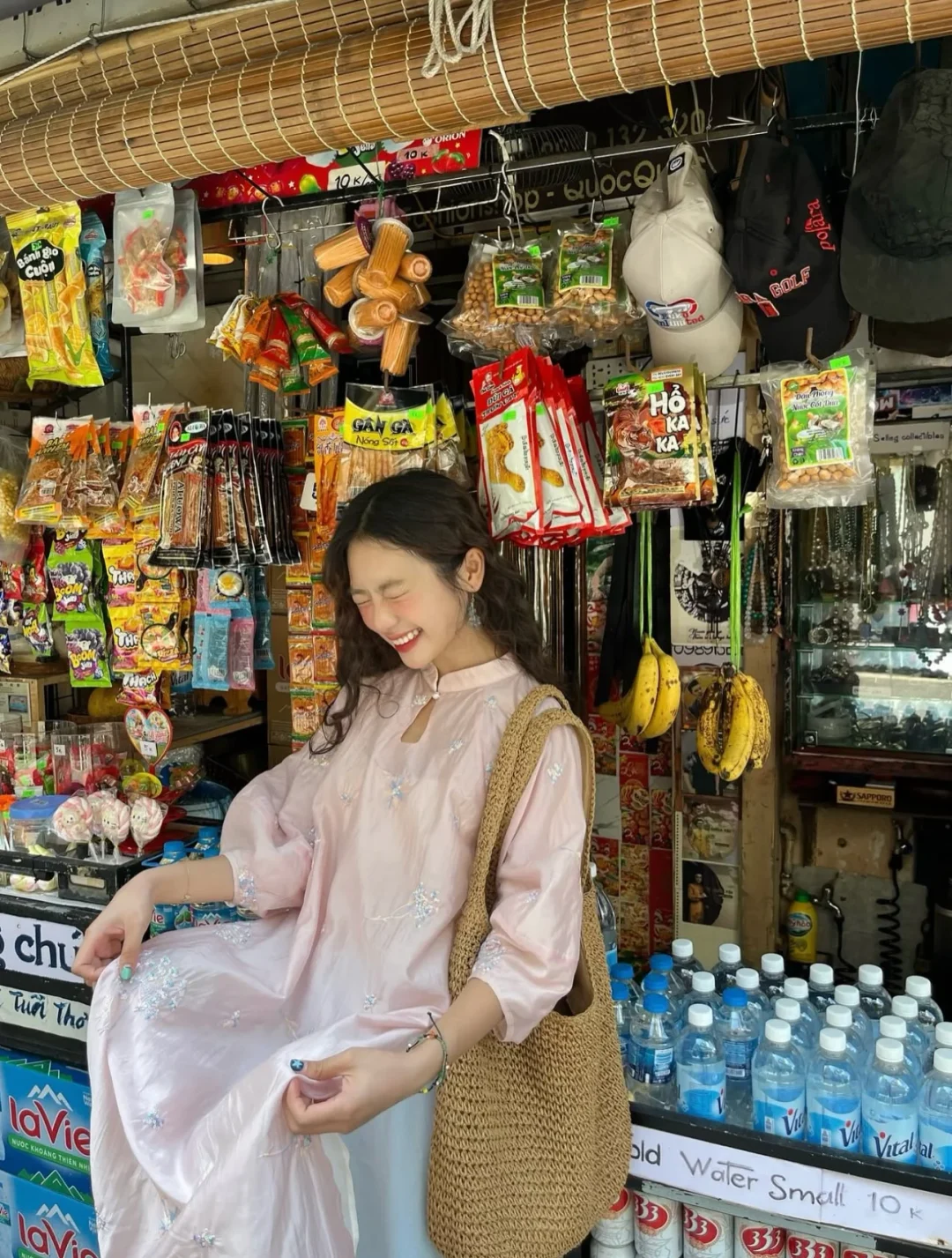 Photo 9 of Áo dài nữ hồng thêu voan DH0016