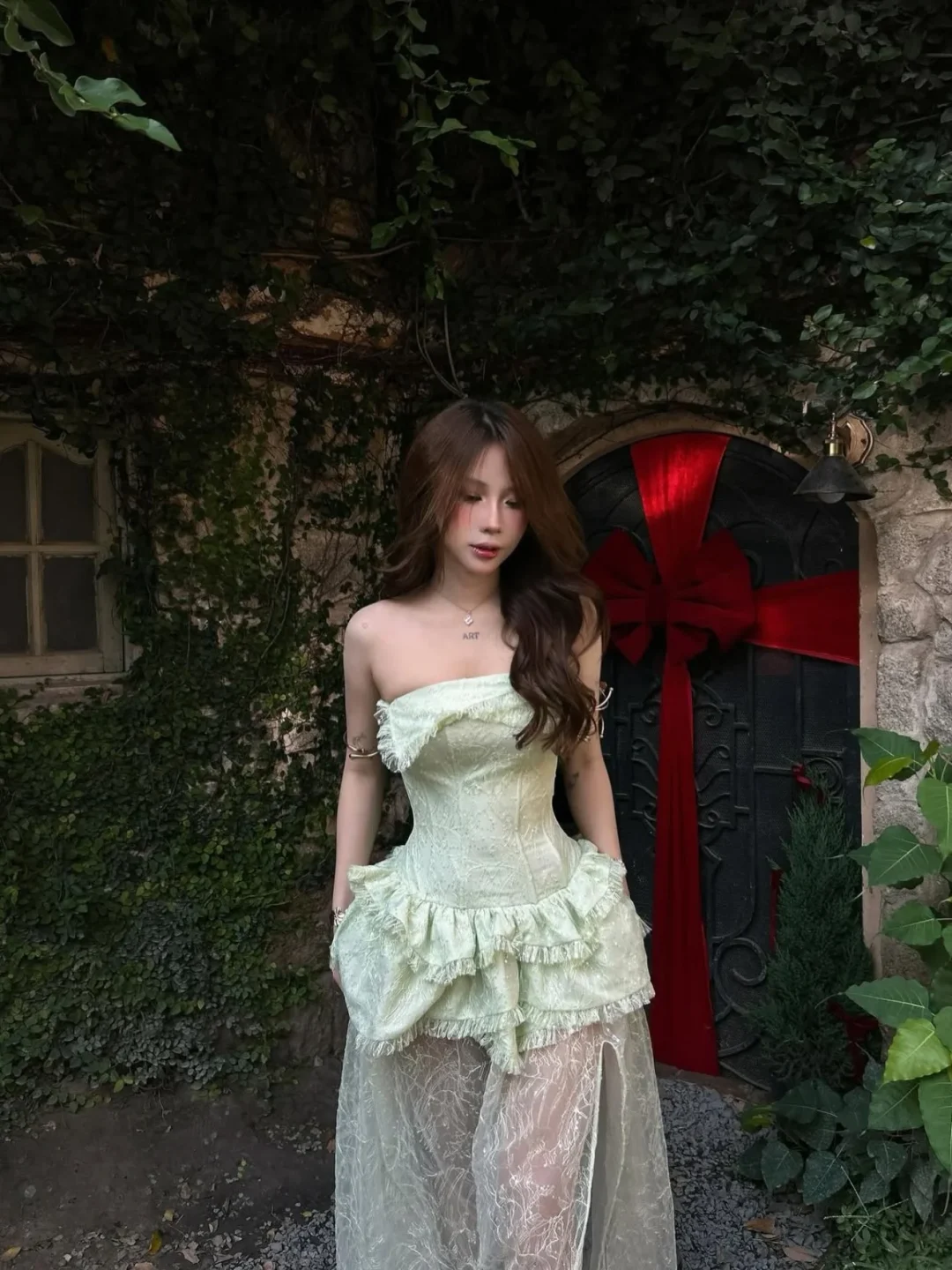 Ảnh 10 của Váy tiệc strapless xanh mint Amelie