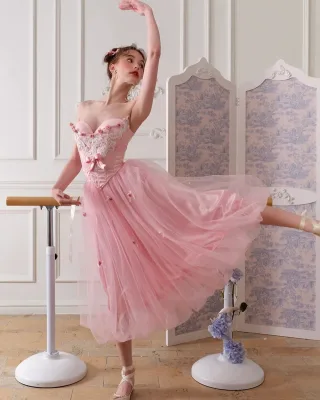 Ảnh 1 của Váy tulle ballet hồng LACEMADE kèm corset
