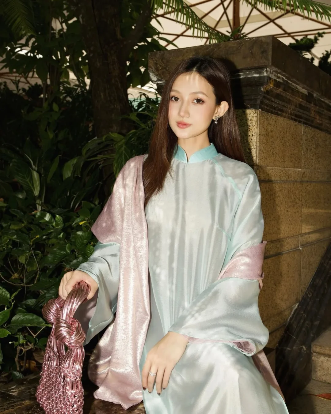 Ảnh 5 của Áo dài lụa pastel cách tân nữ Uyển Sương