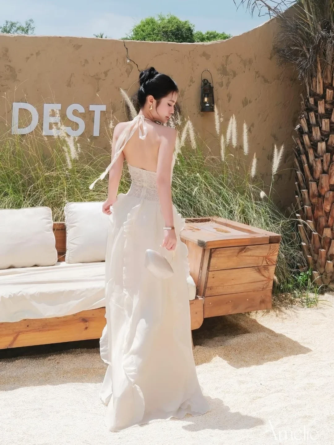 Ảnh 7 của Đầm maxi ren trắng Amelie size S