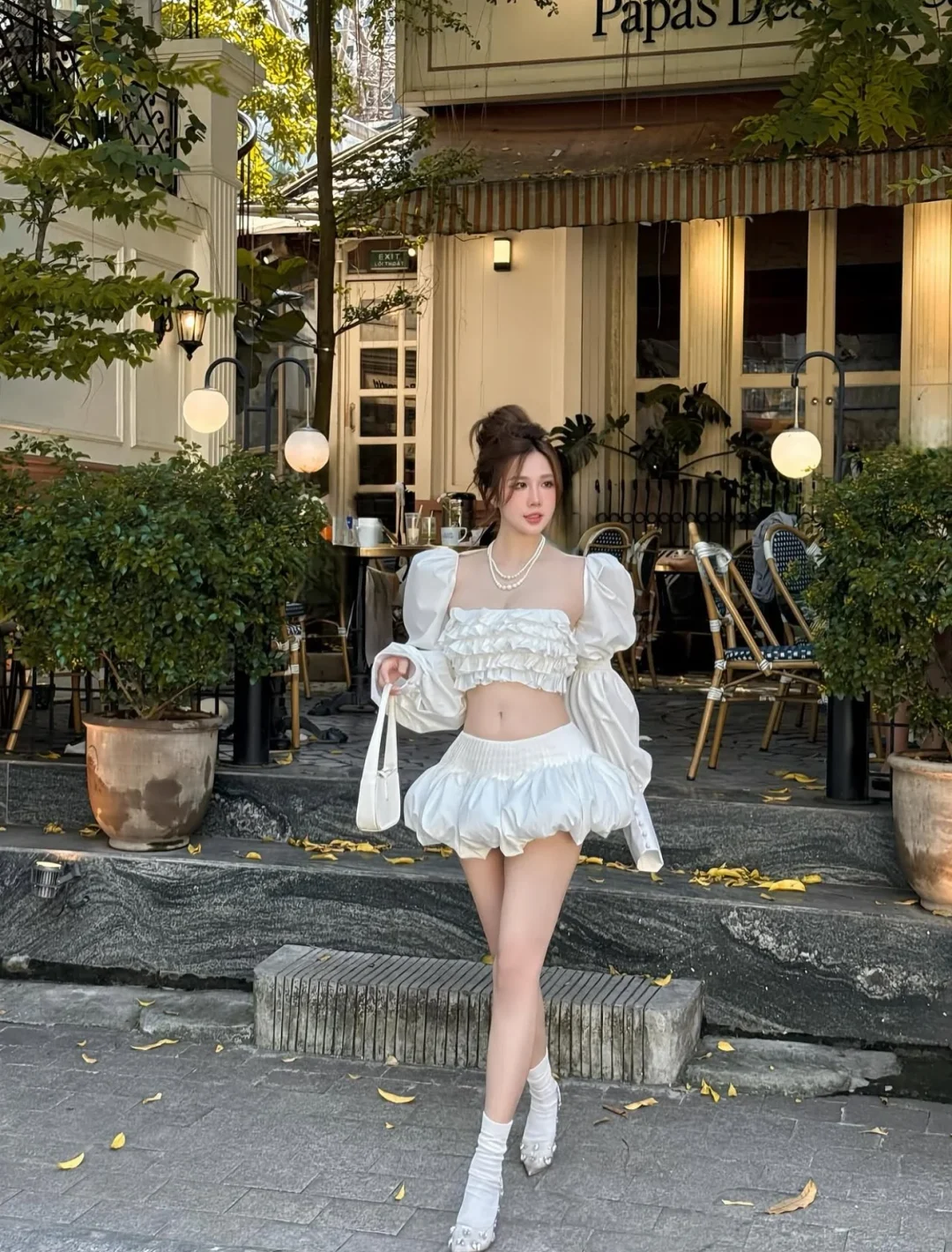 Ảnh 6 của Set Croptop Bèo Nhún Chân Váy Bong Bóng Monica